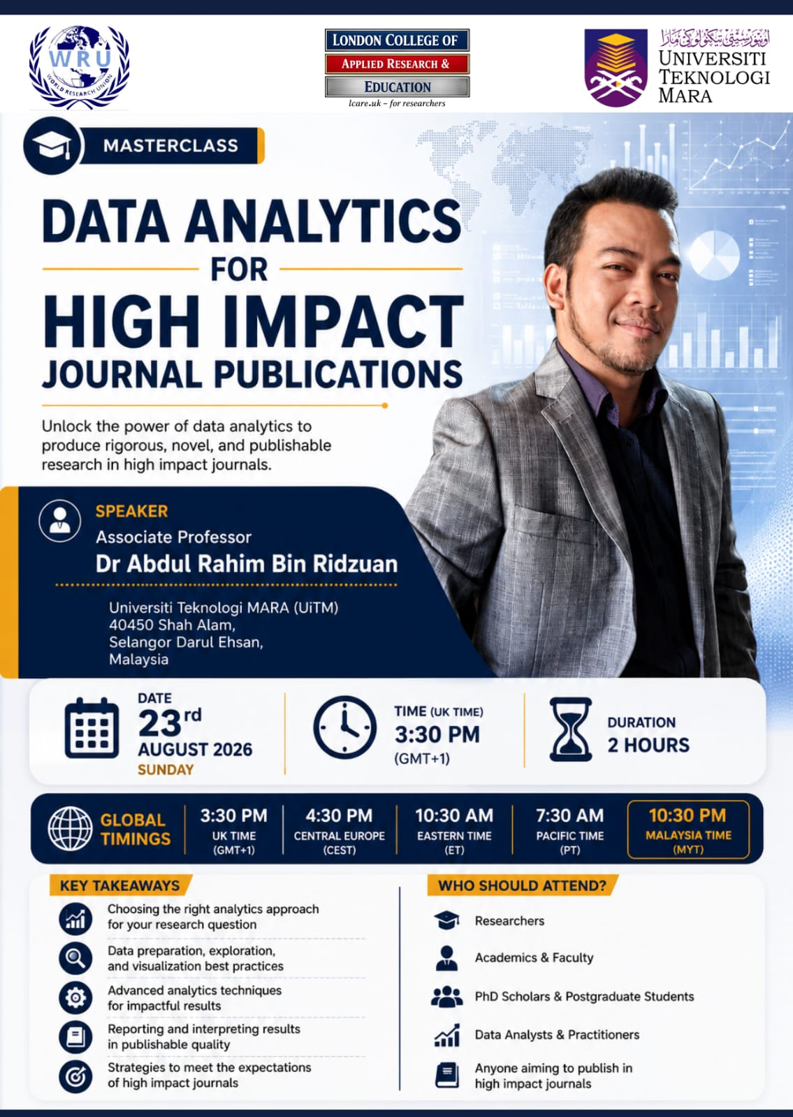 Data Analytics for High Impact Journal Publications — Masterclass poster